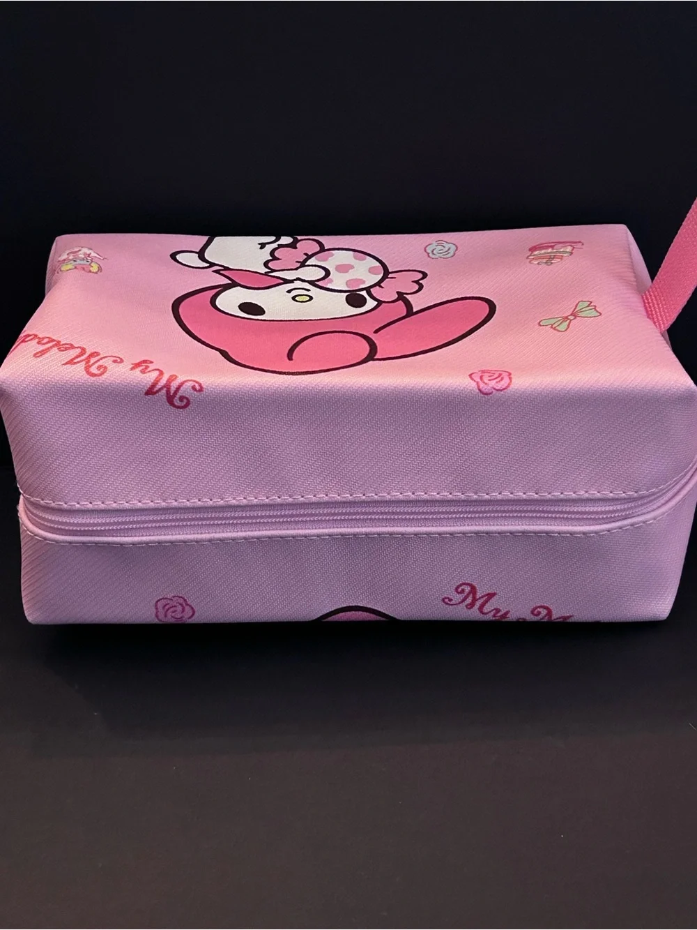 Sanrio Melody Pink Candy Design Toiletries, Cosmetic or Small Toy Bag Pouch NWT